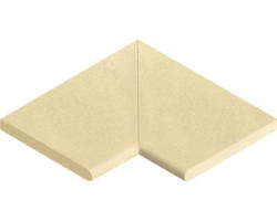 Poolumrandung Beckenrandstein Licia Flach Element 90° Innenecke champagne 49,6 x 31 x 3,5 cm