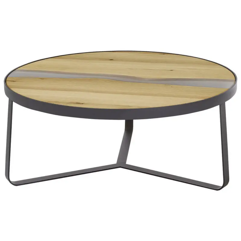 Couchtisch in Holz, Metall, Kunststoff 83/83/35 cm