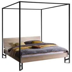 Himmelbett 140/200 cm in Eichefarben