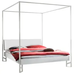 Himmelbett 160/200 cm in Weiß