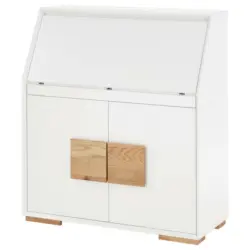 Sekret&auml;r in Wei&szlig;, Eichefarben