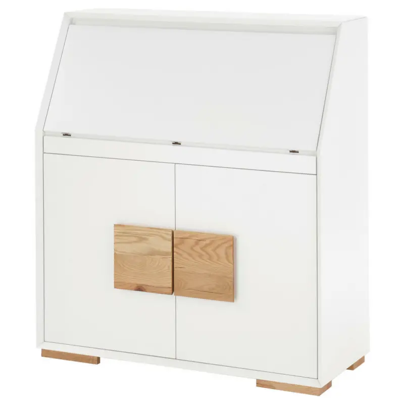 Sekret&auml;r in Wei&szlig;, Eichefarben