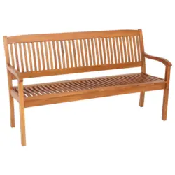 Gartenbank 157/91/63,5 cm in Naturfarben