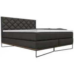 Boxspringbett 160/200 cm in Schwarz, Eichefarben