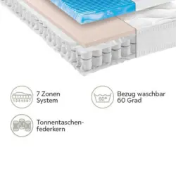 Taschenfederkernmatratze 90/200 cm