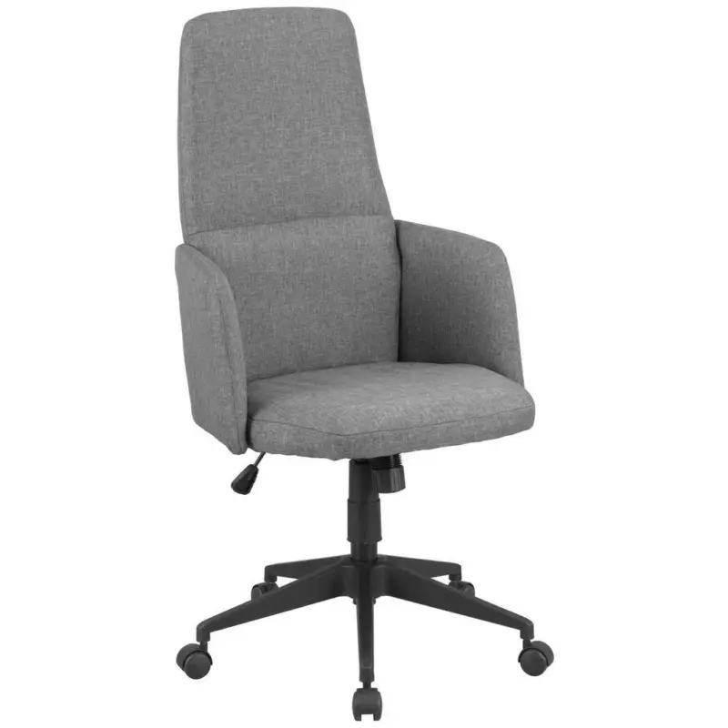 Chefsessel in Webstoff Schwarz, Dunkelgrau