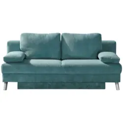 Schlafsofa in Cord Türkis