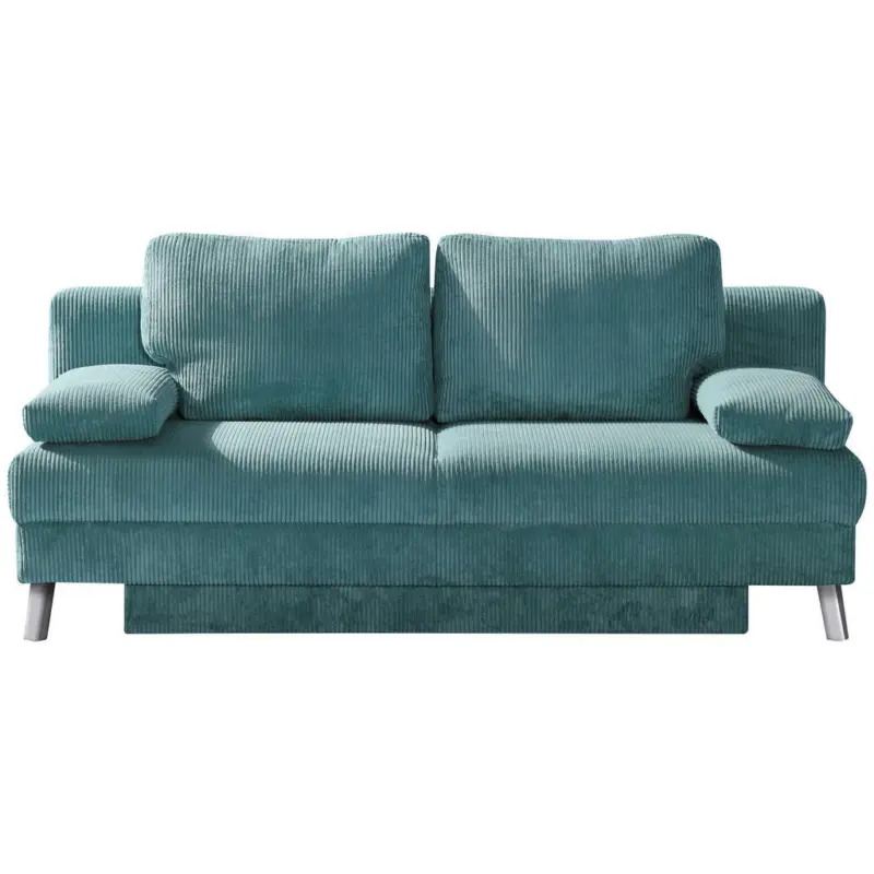 Schlafsofa in Cord Türkis