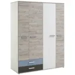 XXXLutz Lauterach - Ihr M&ouml;belhaus bei Bregenz Dreht&uuml;renschrank in Braun, Wei&szlig;, Hellgrau, Hellblau