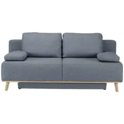 Boxspringsofa in Blau, Grau