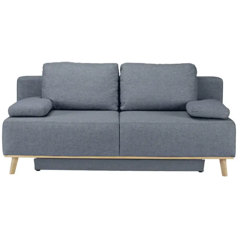 Boxspringsofa in Blau, Grau