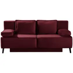 Schlafsofa in Weinrot