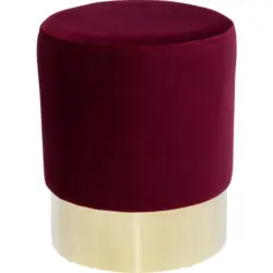 Hocker in Textil Bordeaux