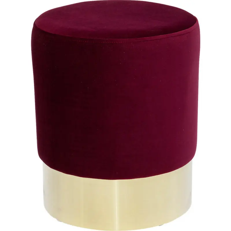 Hocker in Textil Bordeaux