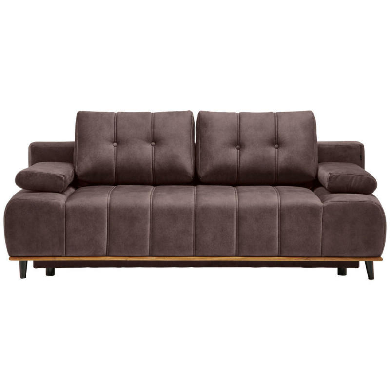 Schlafsofa in Webstoff Braun