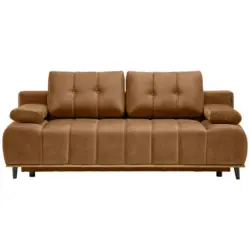 Schlafsofa in Webstoff Orange