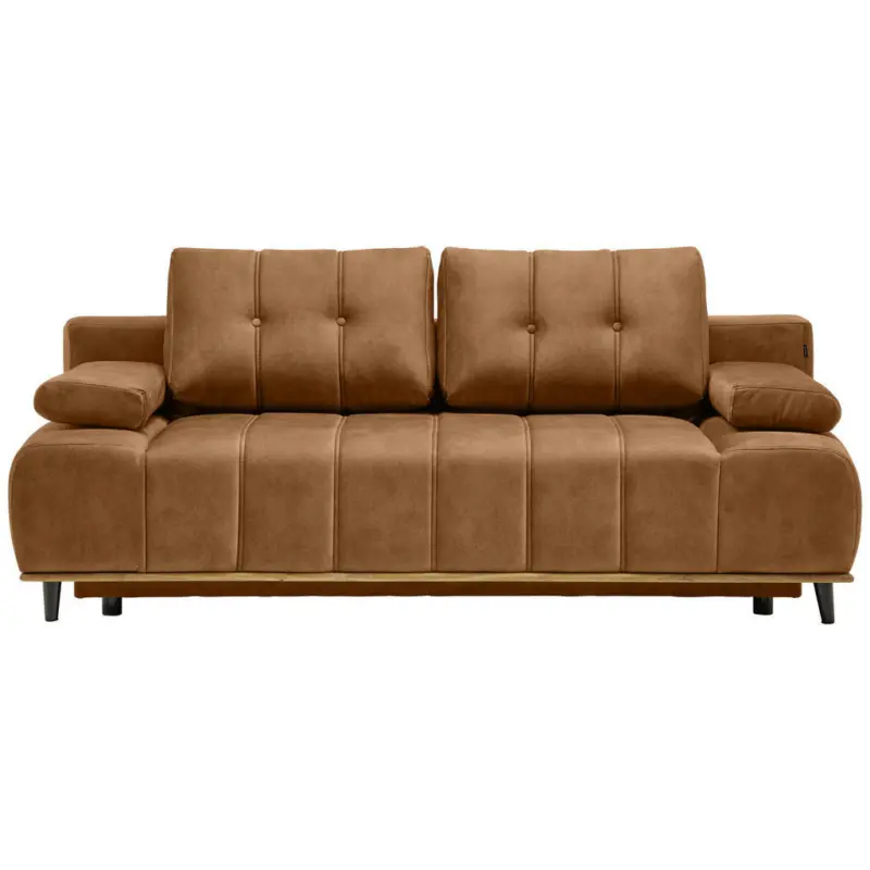 Schlafsofa in Webstoff Orange