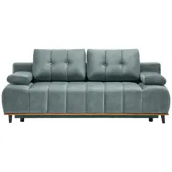 Schlafsofa in Webstoff Mintgrün