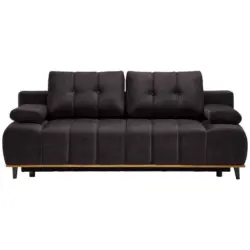 Schlafsofa in Webstoff Graphitfarben