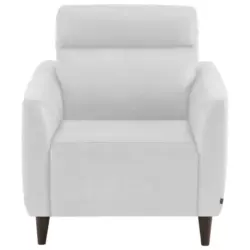 Sessel in Echtleder Weiß