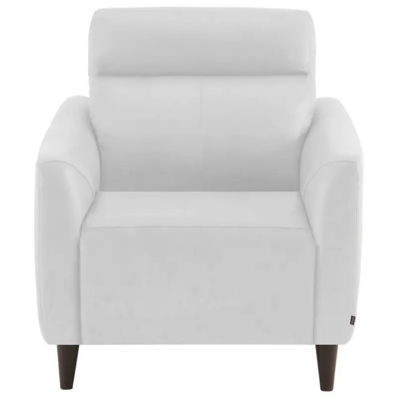 Sessel in Echtleder Weiß