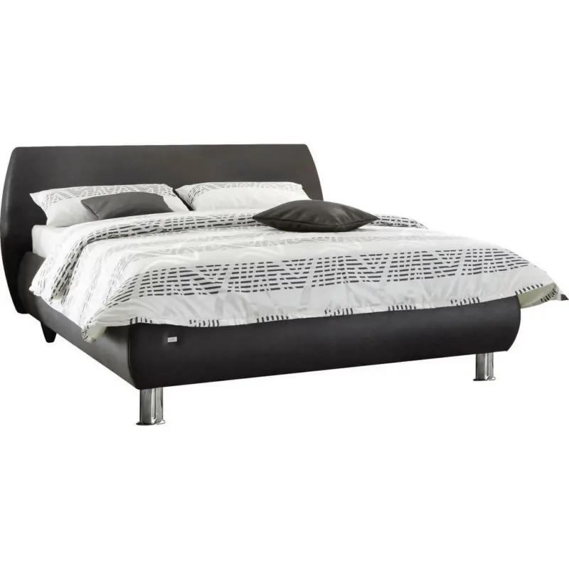 Polsterbett 160/200 cm in Schwarz