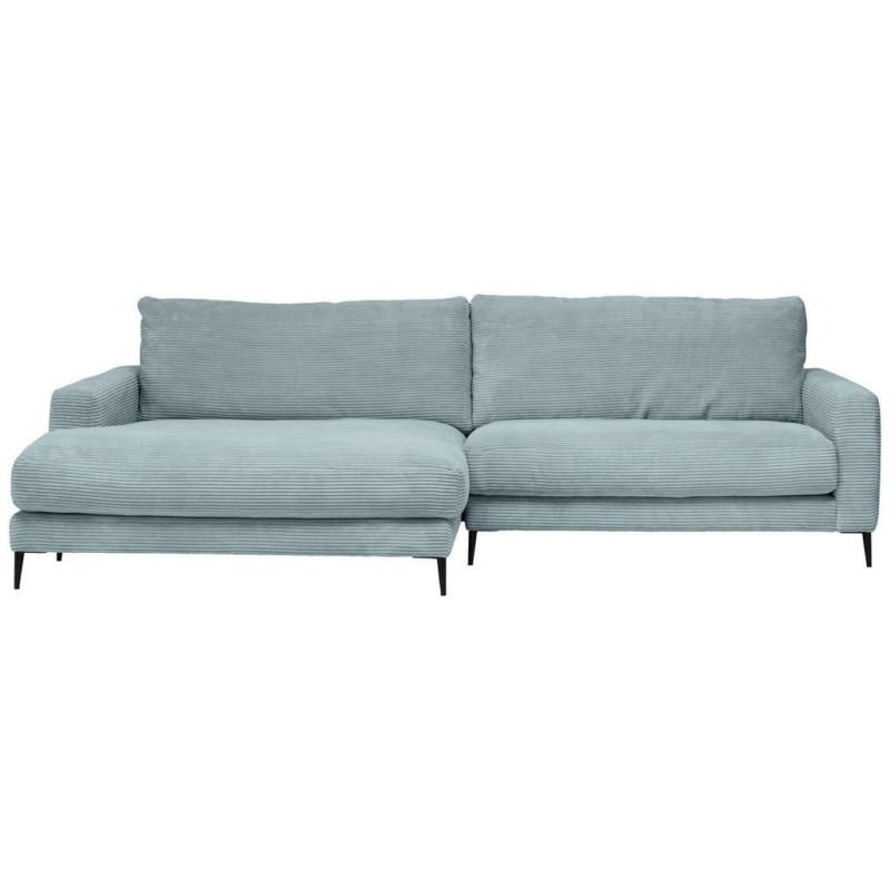 Ecksofa in Kord Hellblau