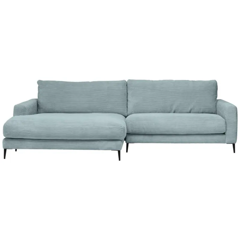 Ecksofa in Kord Hellblau