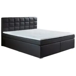 Boxspringbett 140/200 cm in Schwarz