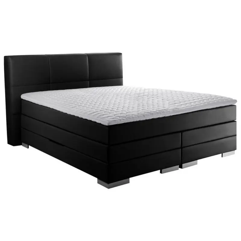Boxspringbett 140/200 cm in Schwarz