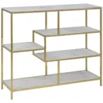 XXXLutz Lauterach - Ihr M&ouml;belhaus bei Bregenz Regal 110/90/30 cm Wei&szlig;, Goldfarben