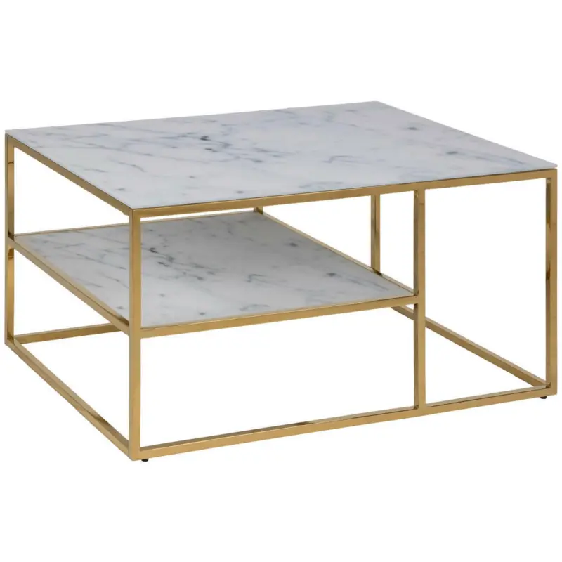 Couchtisch in Metall, Glas 90/60/45 cm