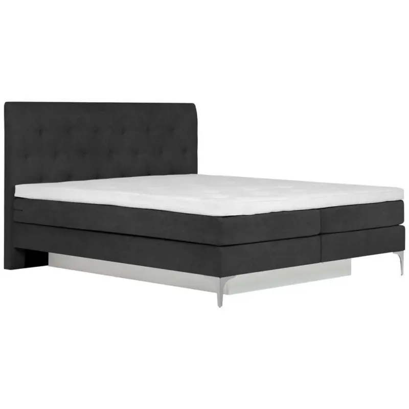 Boxspringbett 160/200 cm in Graphitfarben