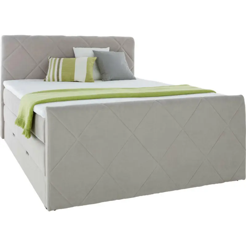 Boxspringbett 160/200 cm in Grau