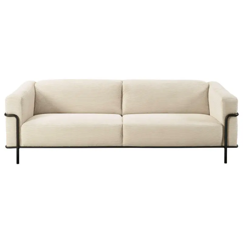 Dreisitzer-Sofa in Kord Naturfarben