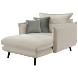 Lesesessel in Webstoff Wei&szlig;