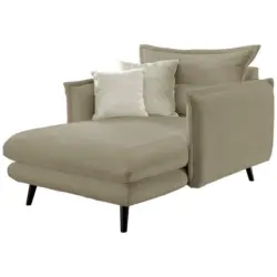 Lesesessel in Webstoff Hellbraun