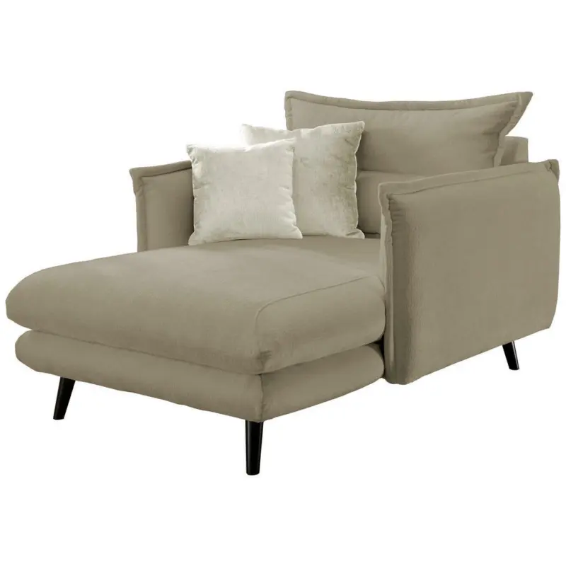 Lesesessel in Webstoff Hellbraun