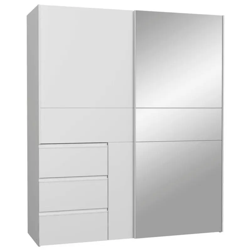 Schwebetürenschrank in Weiß