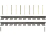 Hornbach Beeteinfassung, Pflasterkante 100 x 3,8 cm 2er Set silber