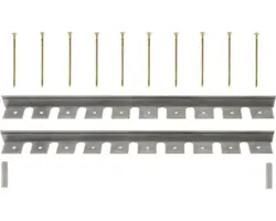 Beeteinfassung, Pflasterkante 100 x 5,8 cm 2er Set silber