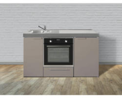 Miniküche Stengel Kitchenline MKB150 150x60 cm Becken links Sand matt