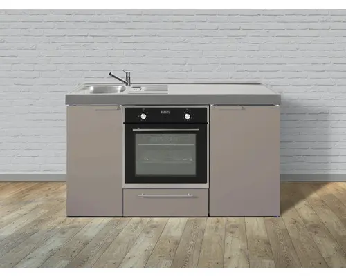 Miniküche Stengel Kitchenline MKB150 150x60 cm Becken links Sand matt
