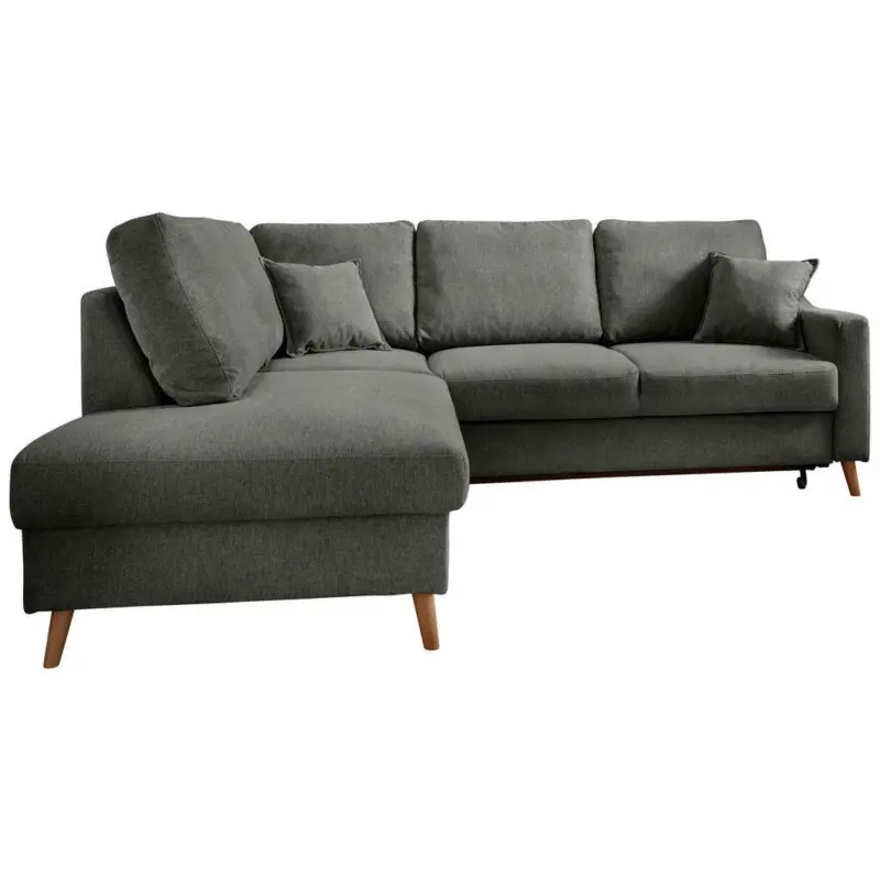 Ecksofa in Struktur Anthrazit
