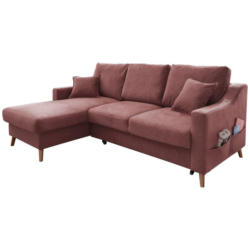 Ecksofa in Struktur Rosa