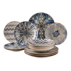Tafelservice Iberico Blue 12-teilig