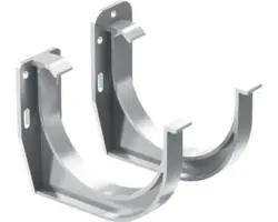 PRECIT Rinnenhalter Kunststoff halbrund Grau NW 100 mm