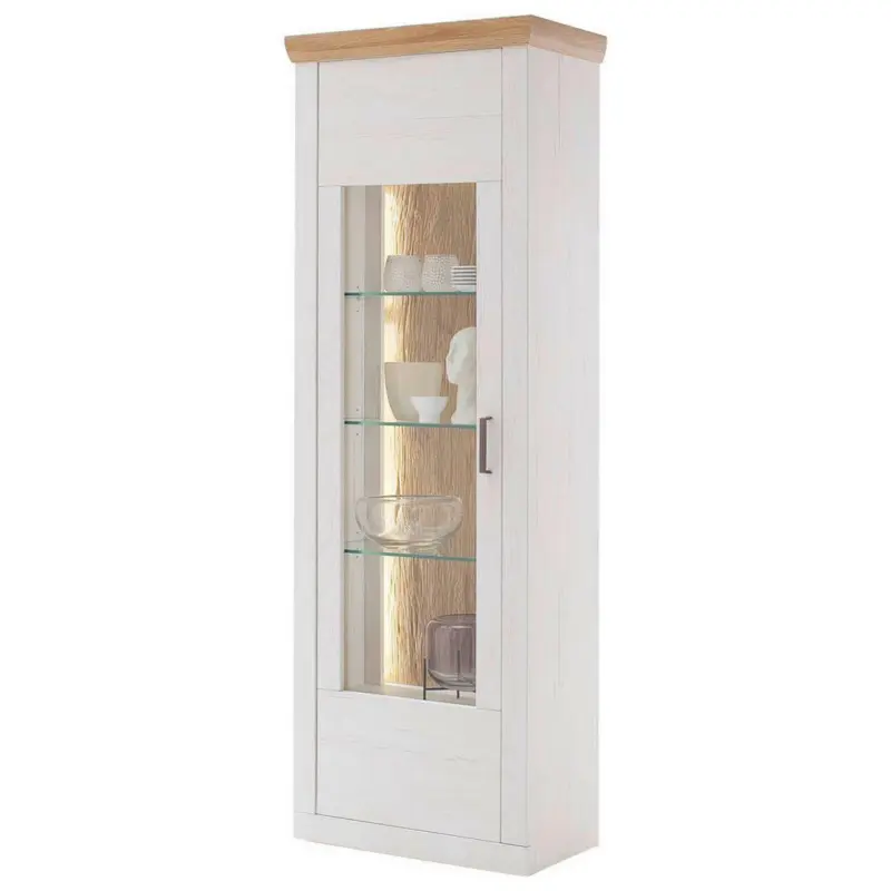 Vitrine in Eichefarben, Pinienfarben