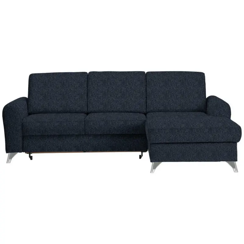 Ecksofa in Flachgewebe Dunkelblau