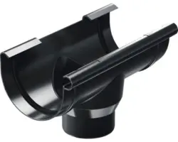 PRECIT Rinnenstutzen Kunststoff halbrund Anthrazit NW 100 mm / 63 mm